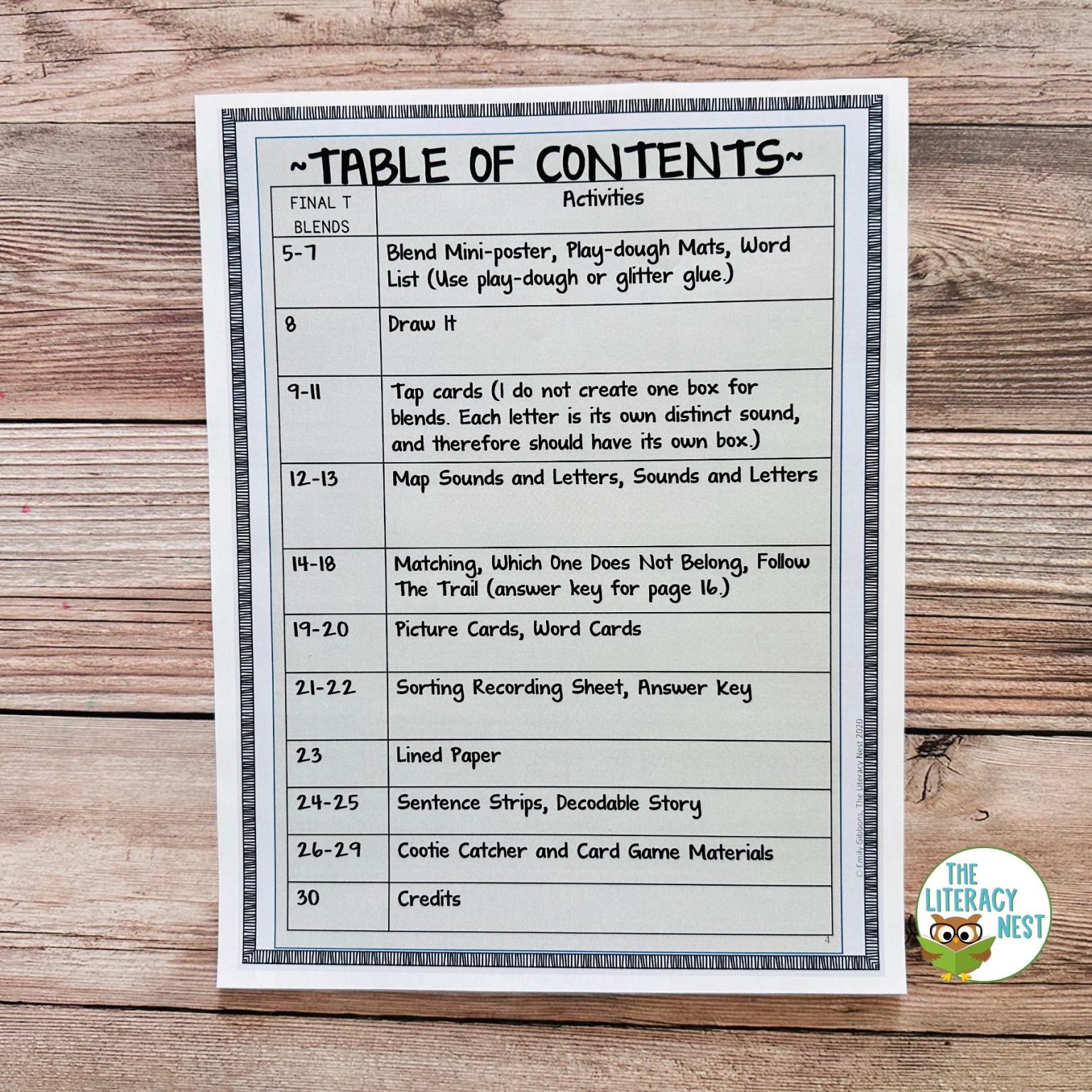 Consonant Blends Final T Phonics Activities for Orton-Gillingham