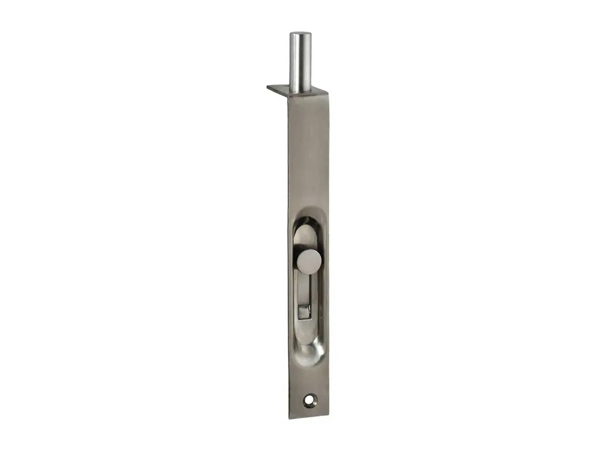 Flush Bolt 150mm Slide Action Brushed Stainless Steel