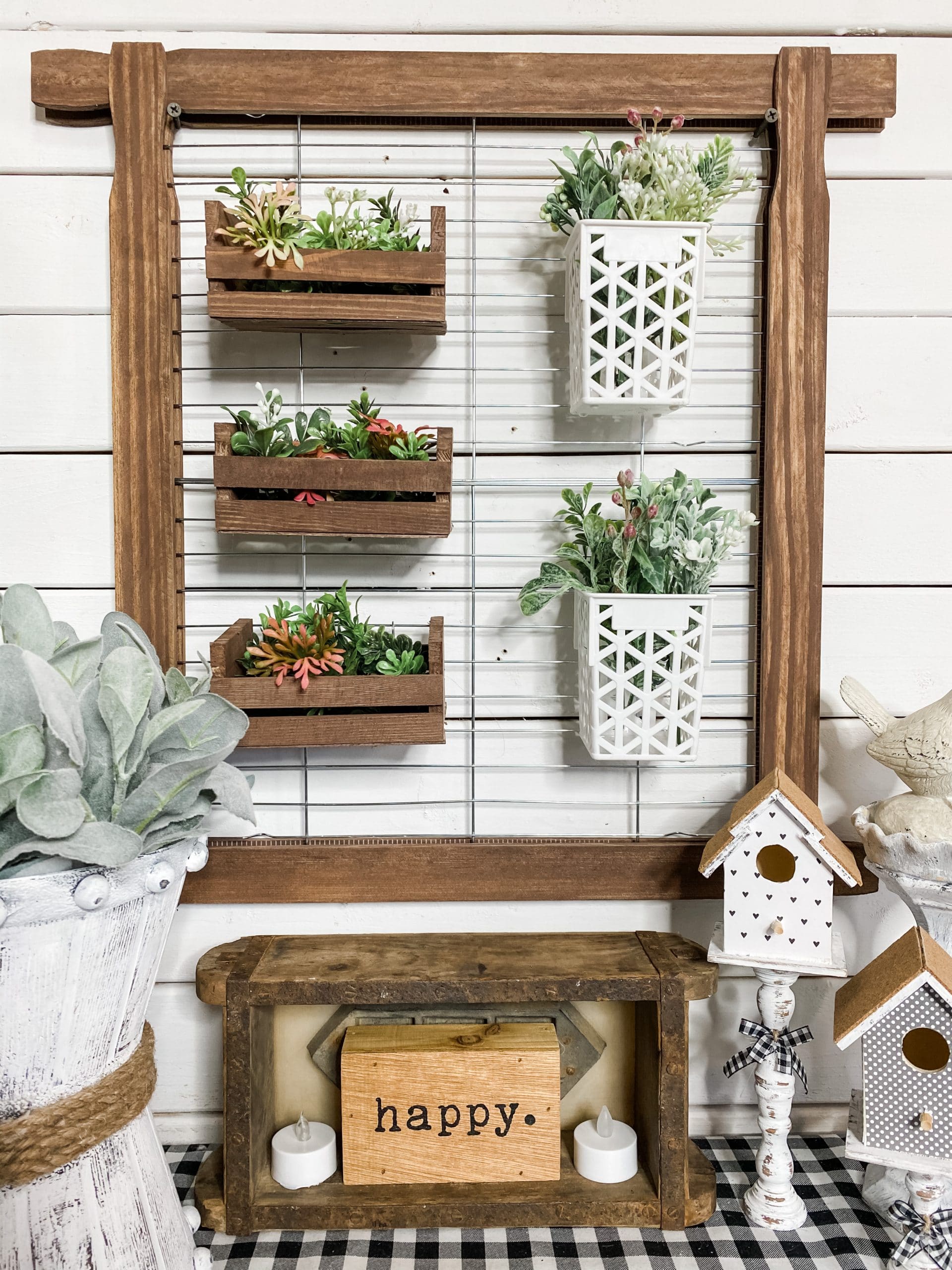 Decorative Wall Organizer using Dollar Tree Items Budget Decor