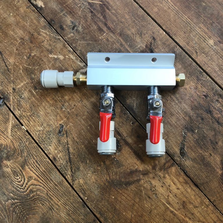 2 Way Manifold Gas Line Splitter with Check Valves The Malt Miller