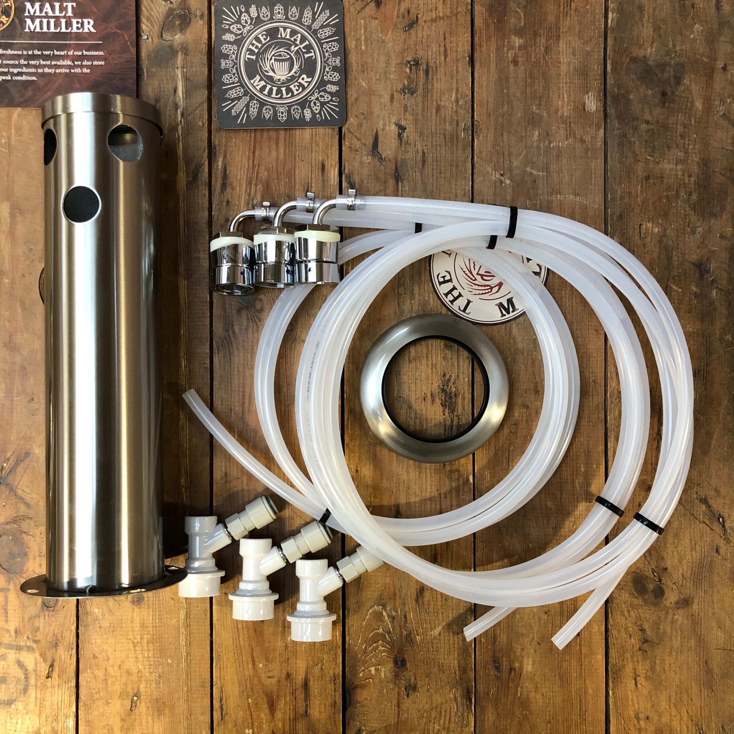 Kegerator Kit 3 Tap Tower with Choice of PERLIC FAUCETS