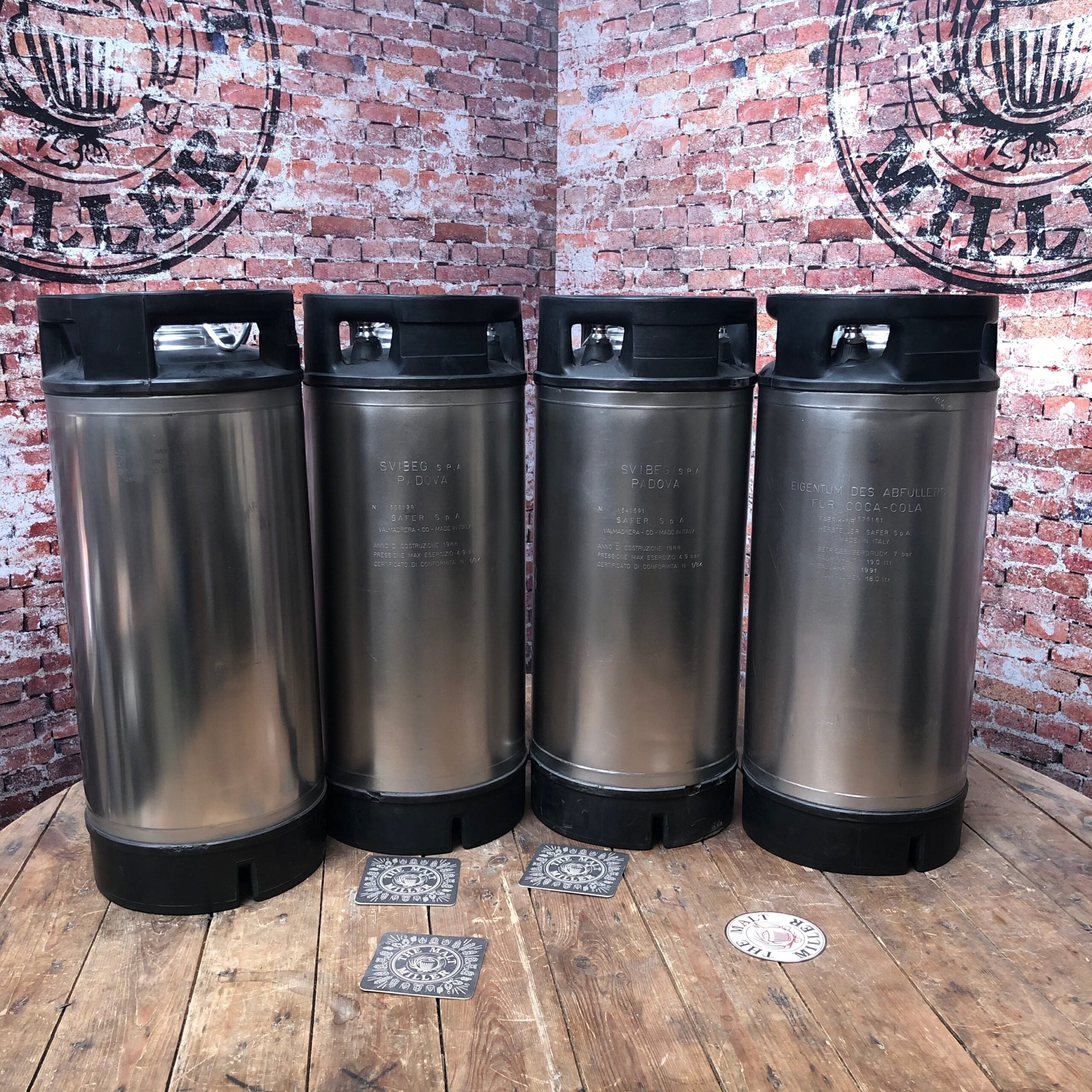 Refurbished 19 litre Stainless Keg FOUR Pack Corny Kegs
