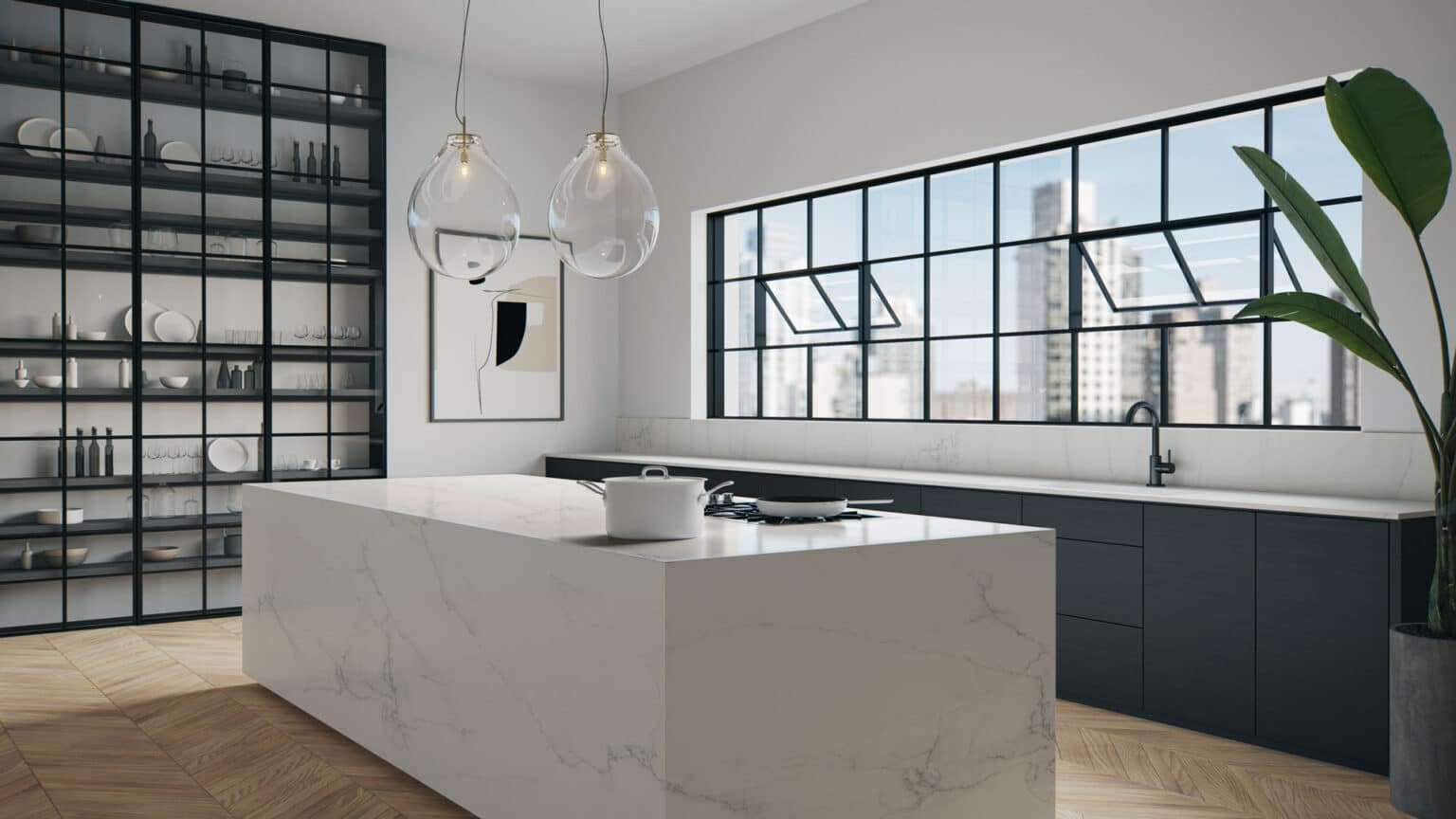 Caesarstone Porcelain Snowdrift Kitchen Worktop for Sale UK The Marble