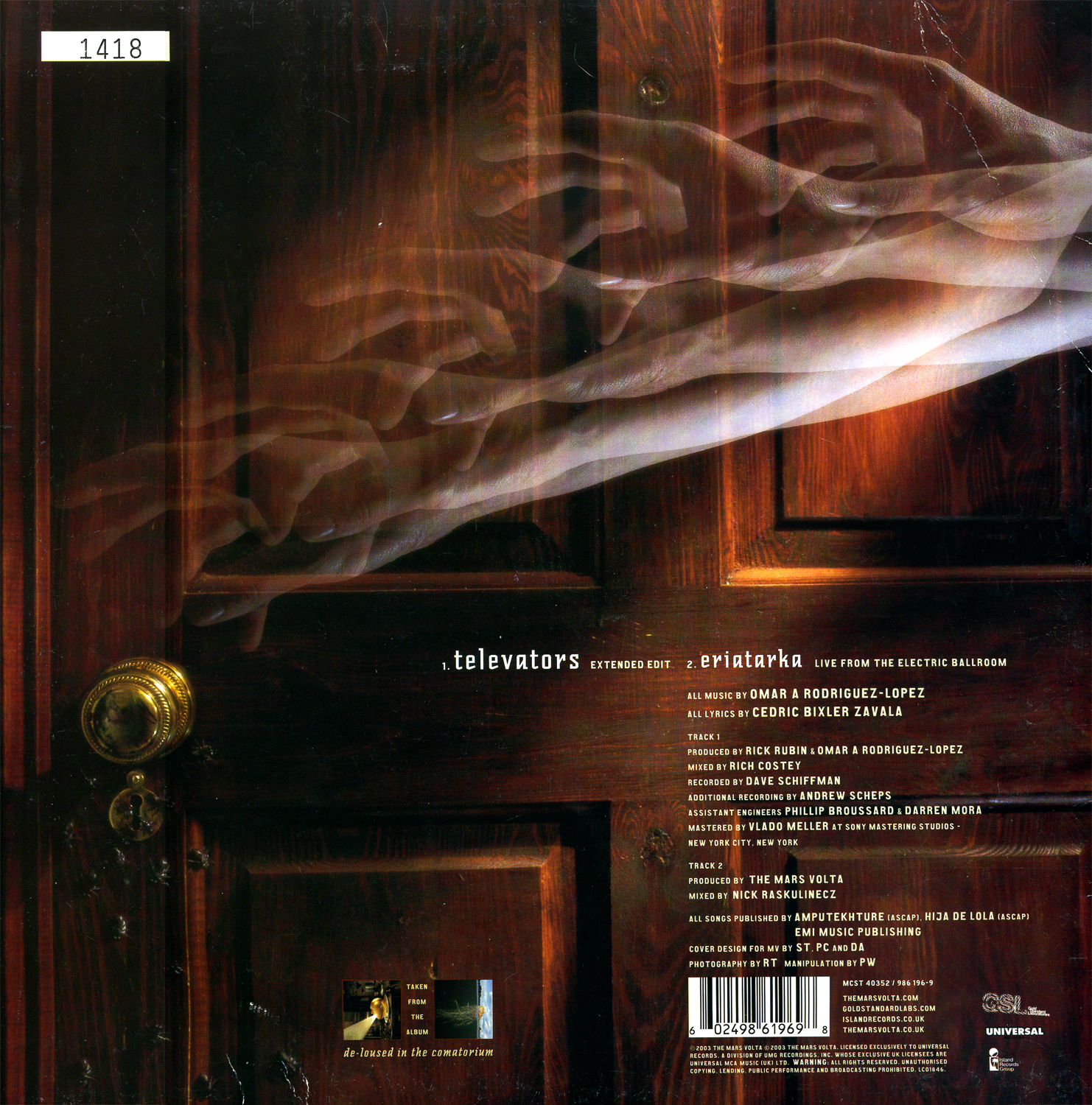 The Mars Volta, Televators, 10" Vinyl