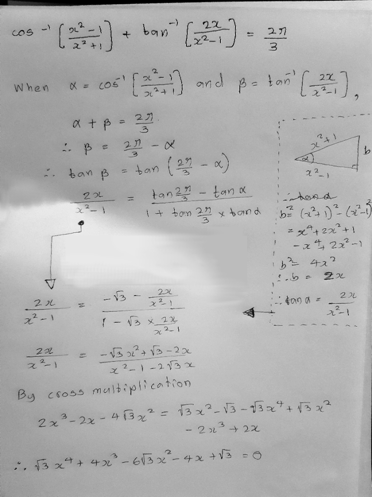 Challenging Inverse Trig and Polynomial Equations The Math Doctors