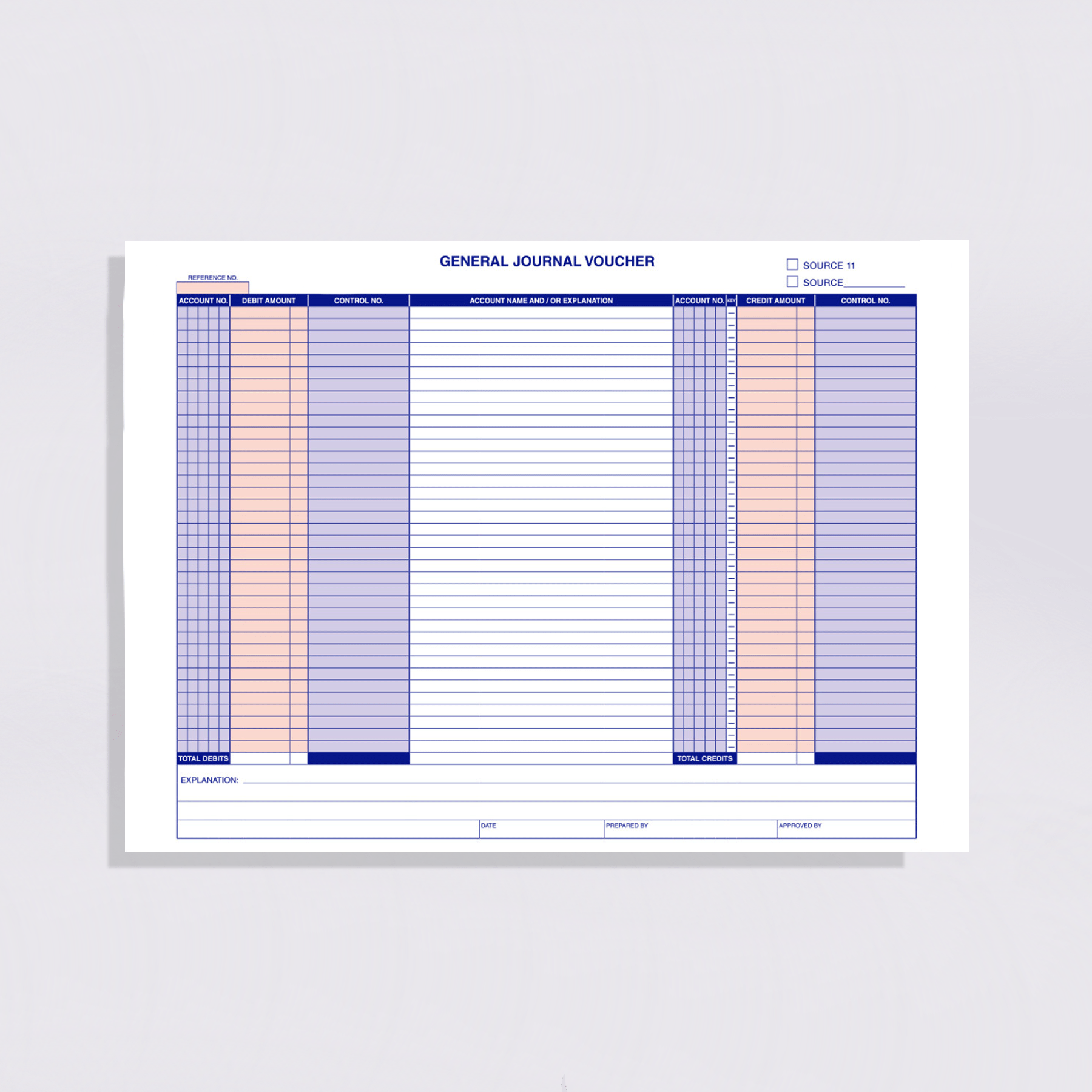 General Journal Voucher The MCM Store