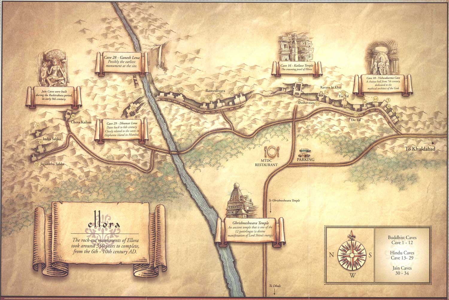 Ajanta Caves India Map Case Study Ajanta and Ellora Caves Civilsdaily