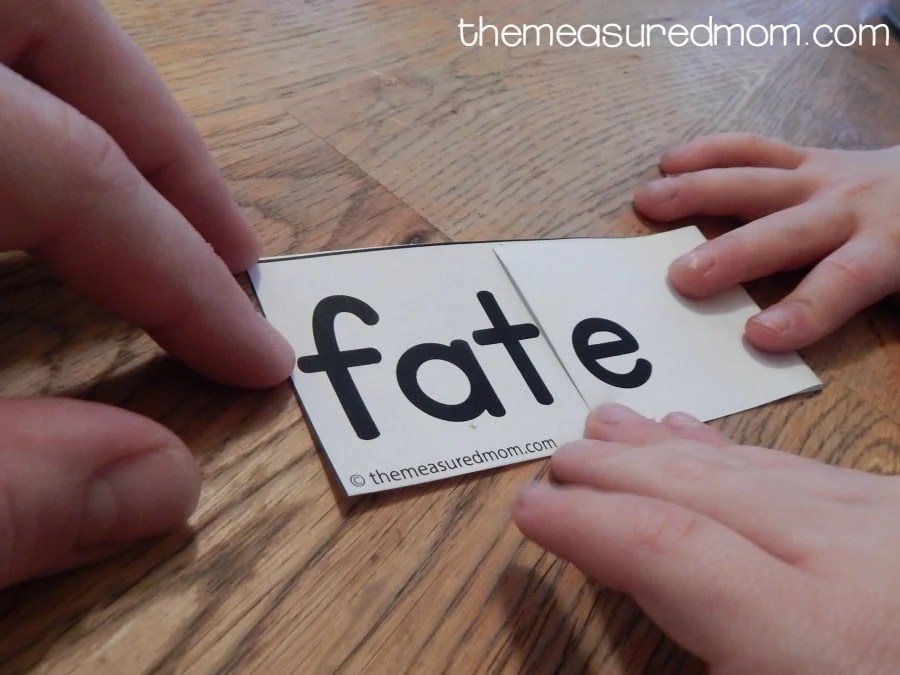 Fold and read cards for ae words The Measured Mom