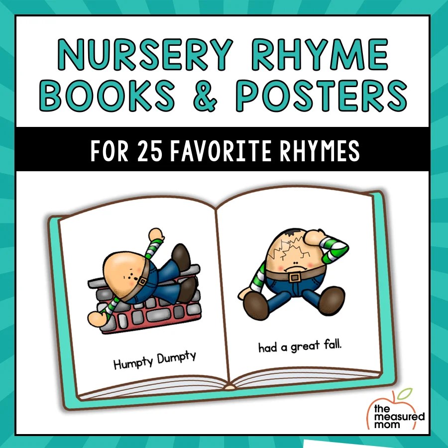 25 Nursery rhyme books and posters The Measured Mom
