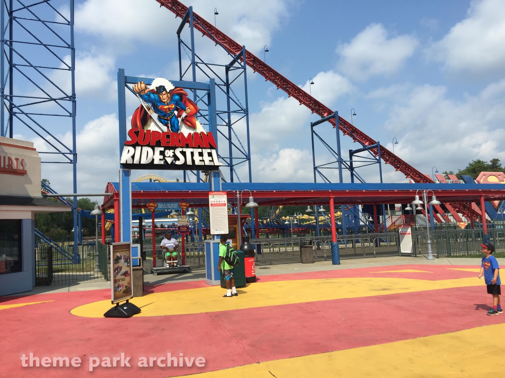 Superman Ride of Steel at Six Flags America Theme Park Archive
