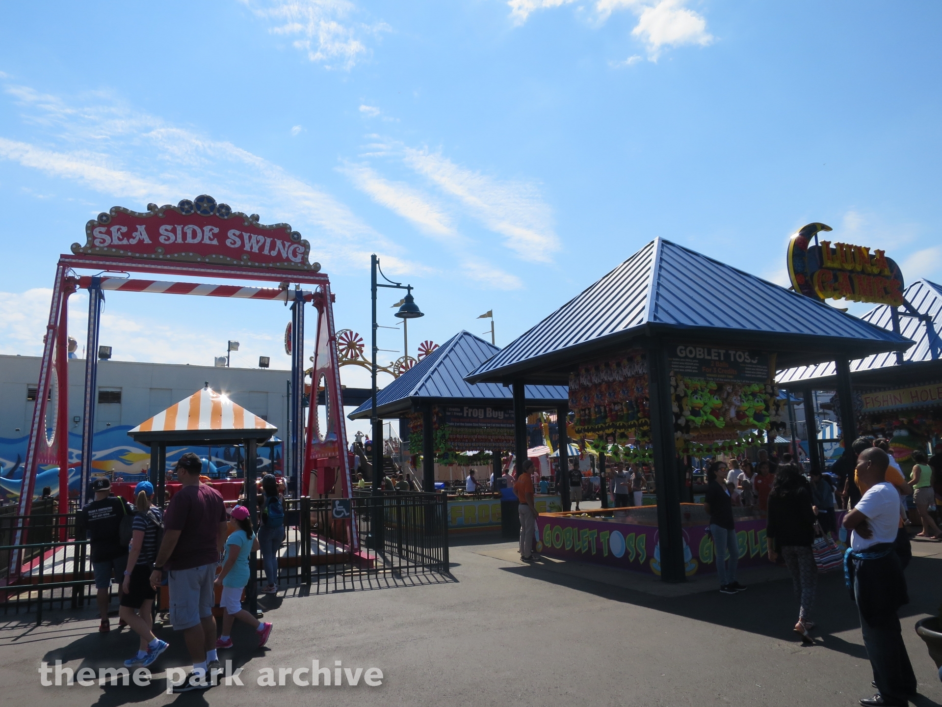 Sea Side Swing at Luna Park at Coney Island Theme Park Archive