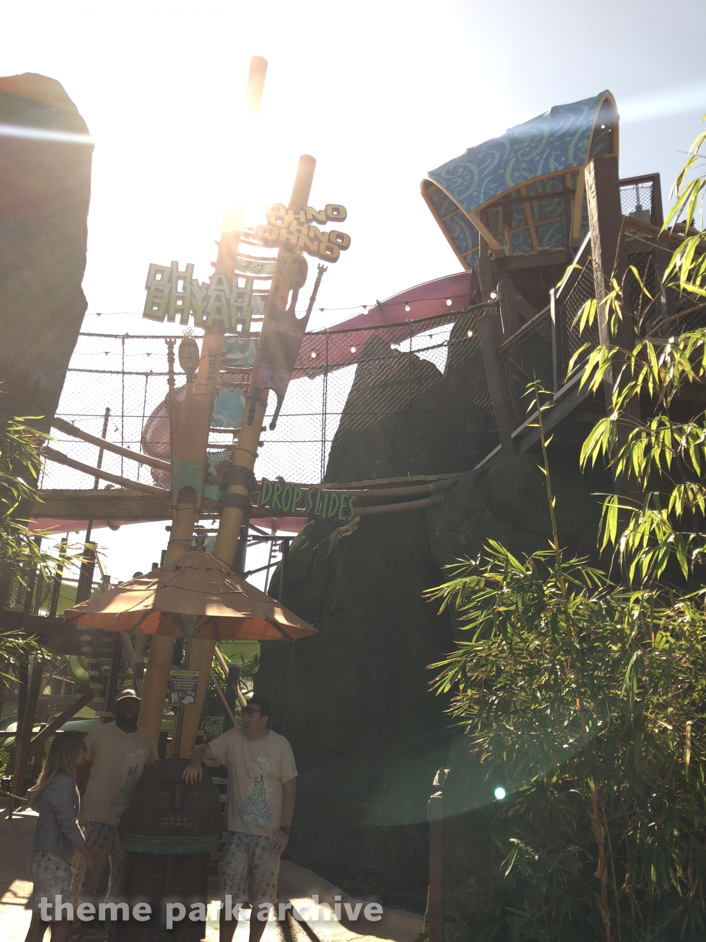 Ohyah and Ohno Drop Slide at Volcano Bay Theme Park Archive