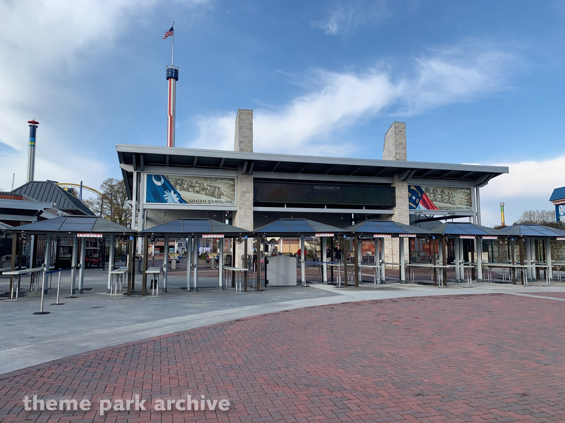 Entrance at Carowinds Theme Park Archive