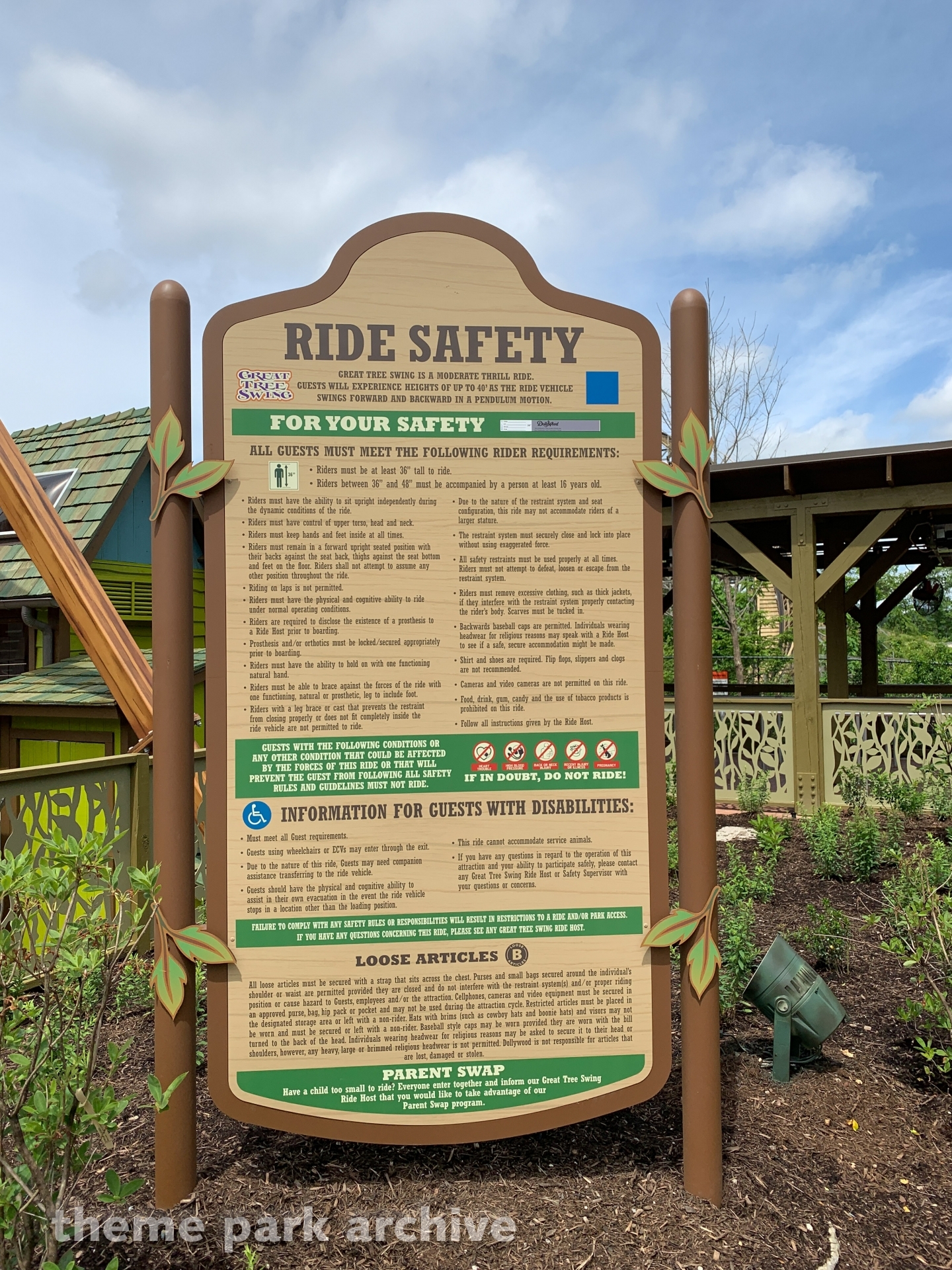 Great Tree Swing at Dollywood Theme Park Archive