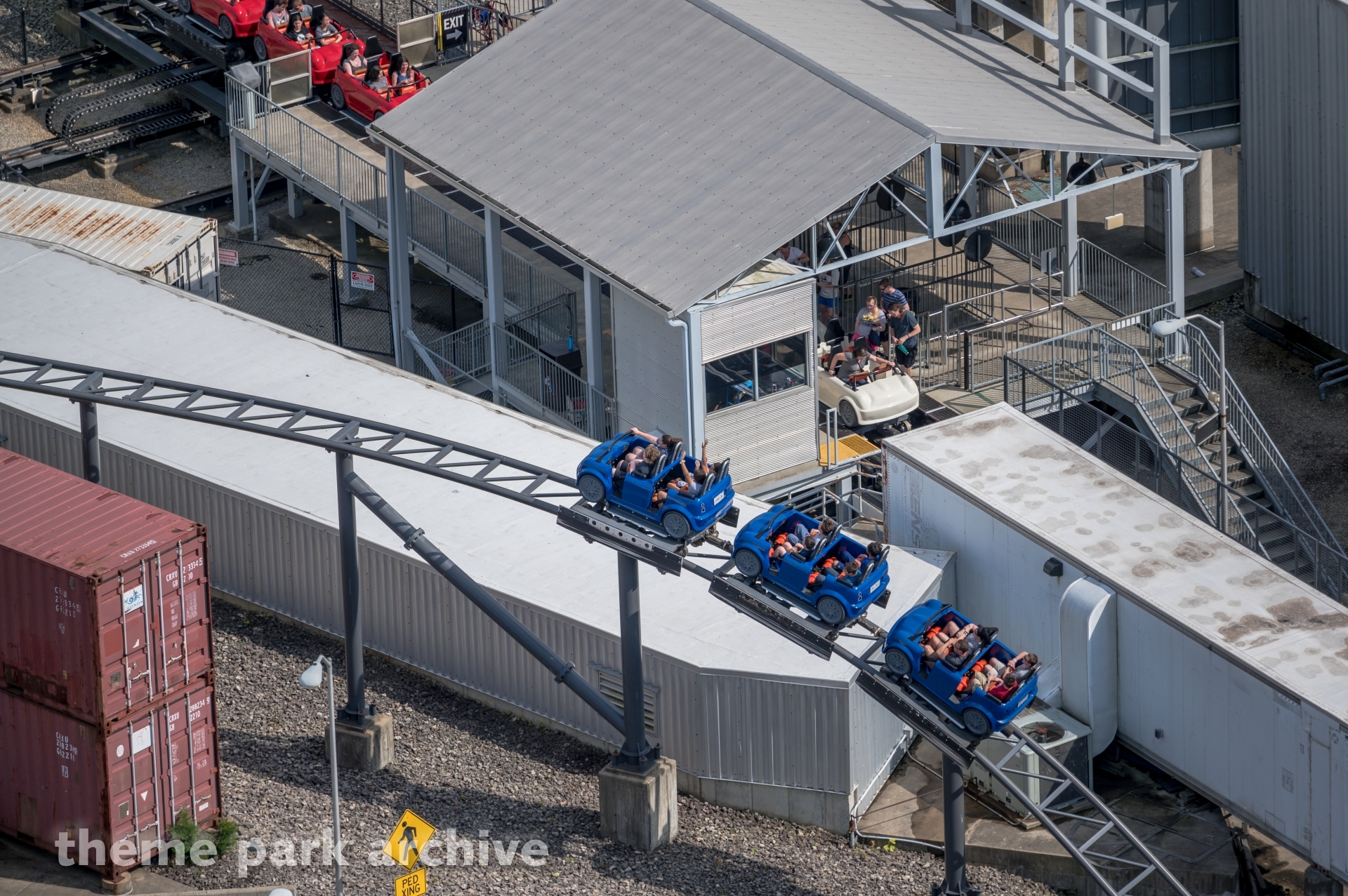 Backlot Stunt Coaster at Kings Island Theme Park Archive