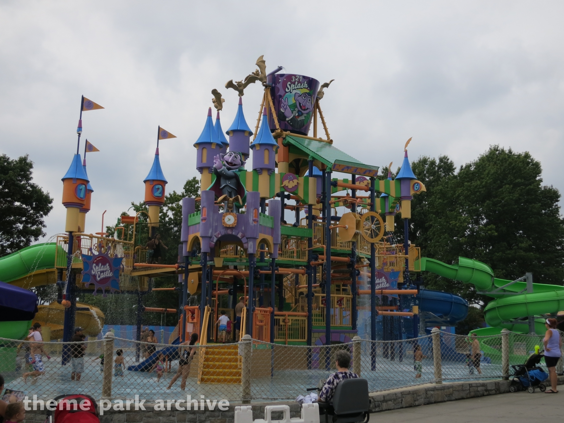 The Count's Splash Castle at Sesame Place Philadelphia Theme Park Archive