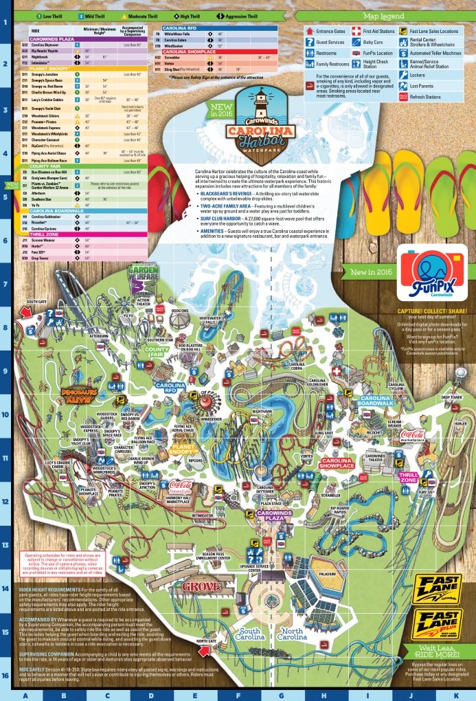 Carowinds Map and Brochure (2025 - 1973) | ThemeParkBrochures.net