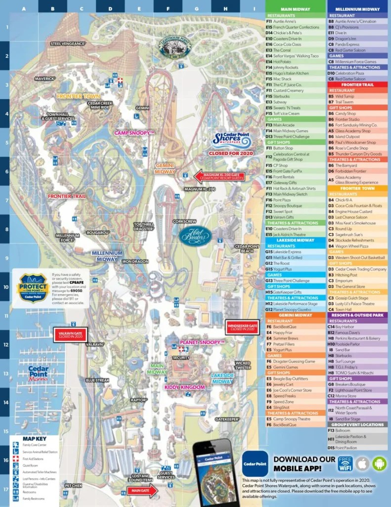 Cedar Point Map and Brochure (2024 1961) Cedar Point Map and Brochure (2024 1961)