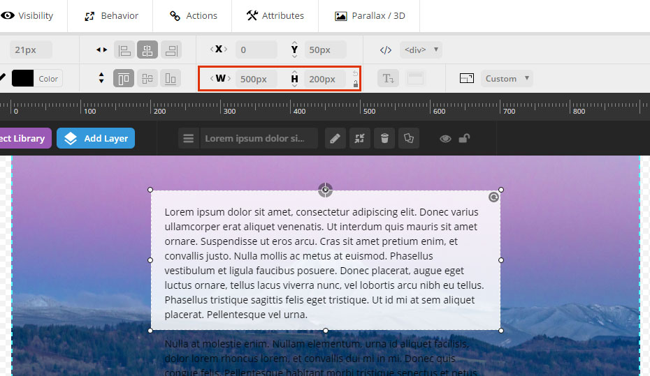 Scrollable Text Layers ThemePunch