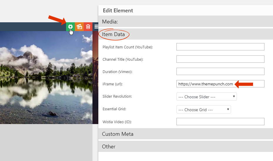 How to display an iFrame in Essential Grid Lightbox ThemePunch