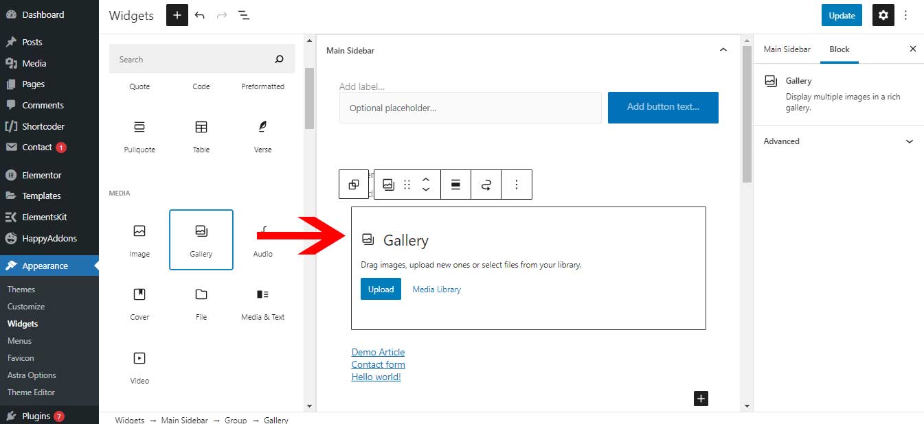How to Add and Use Widgets in WordPress ThemeRally