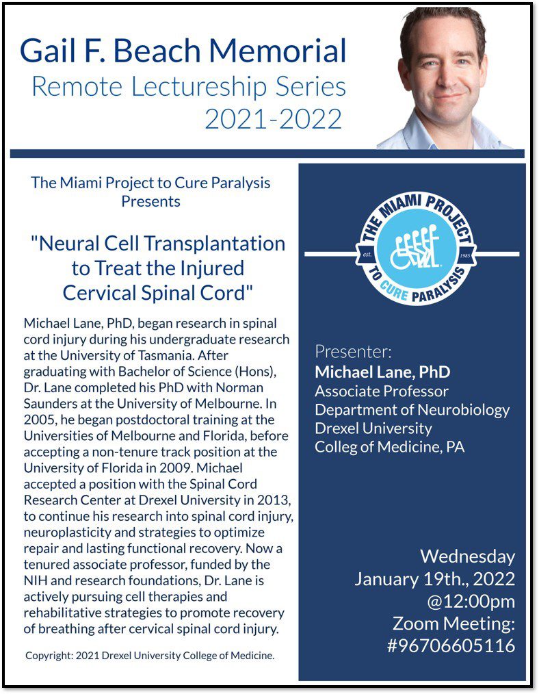Neural Cell Transplantation to Treat the Injured Cervical Spinal Cord