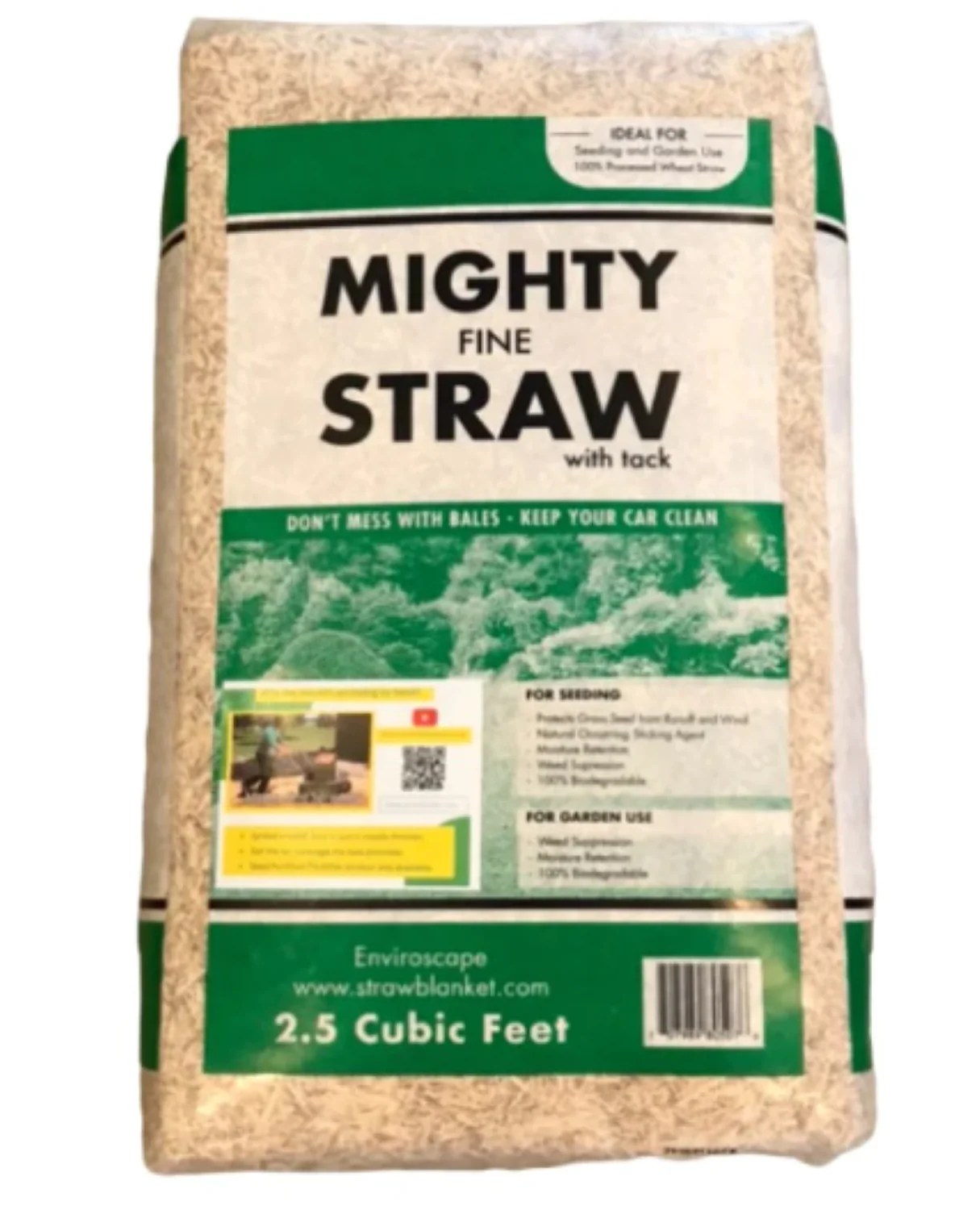 Mighty Fine Straw 2.5 cf bagged bale The Mill Bel Air, Black
