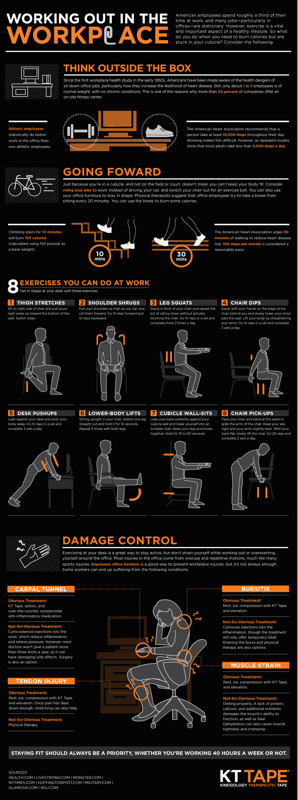 Eight exercises you can do at your desk {Infographic} The Momiverse