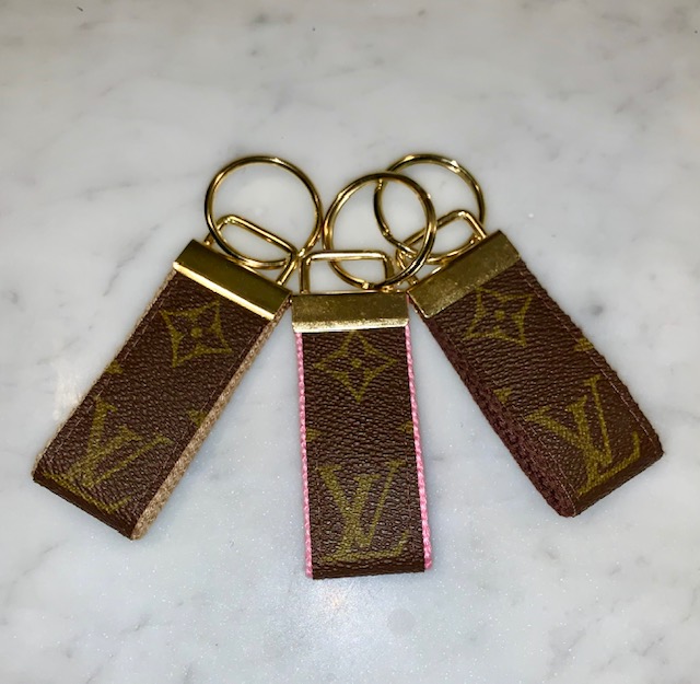 Repurposed Lv Card Holder Keychains For Sale