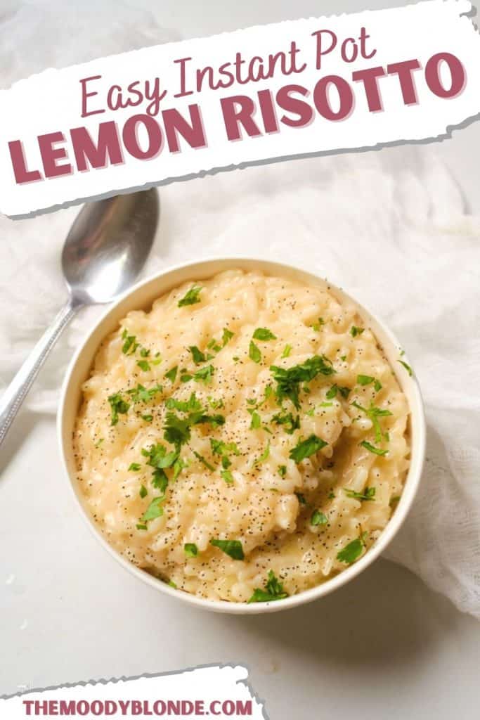 Easy Instant Pot Lemon Risotto The Moody Blonde