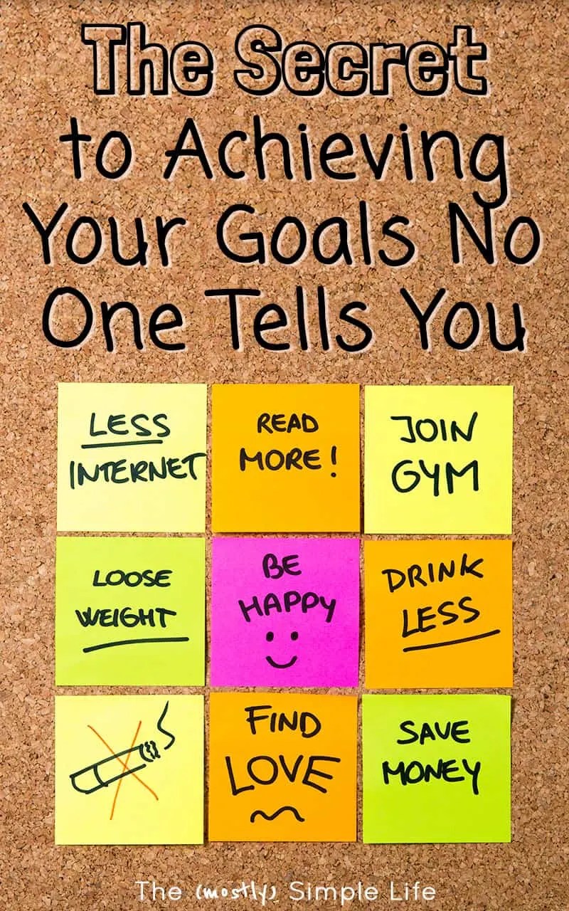 The Secret to Achieving Your Goals No One Tells You The (mostly