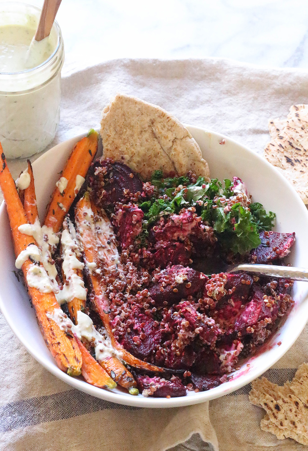 Vegan Beet Hippie Bowls with Horseradish Cream The Mostly Vegan