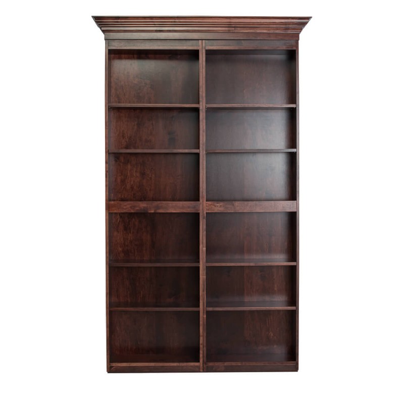 48" Cherry Bifolding Bookcase Hidden Door The Murphy Door