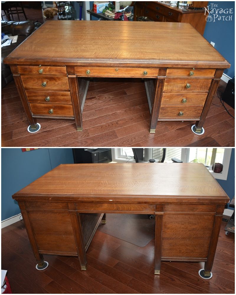 Old Wood Desk Makeover