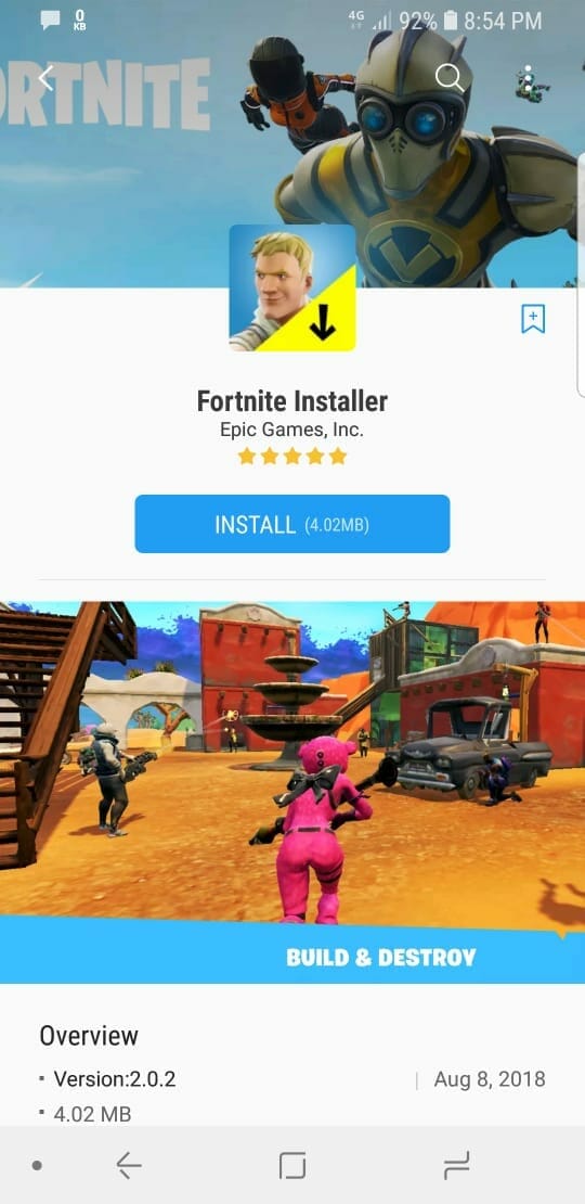 Download Fortnite 5.20 Android APK for your device using