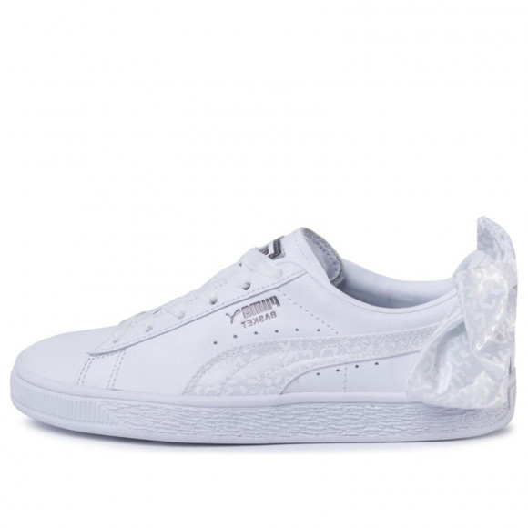 Womens Puma Basket Bow 'Animal Print' Puma White/Puma Aged Silver WMNS