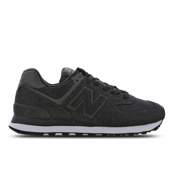 New Balance Women's 574 in Black Suede/Mesh