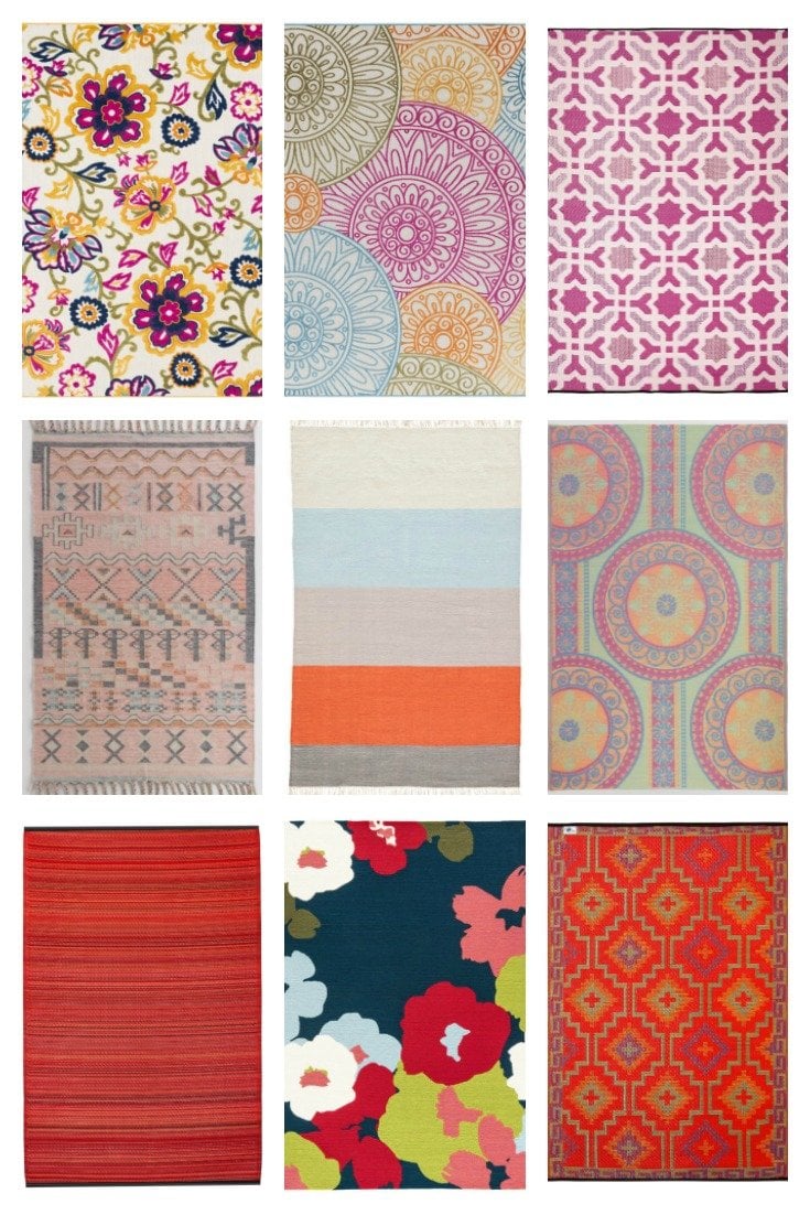 15 Colorful Outdoor Rugs That Will Make Your Porch Pop!