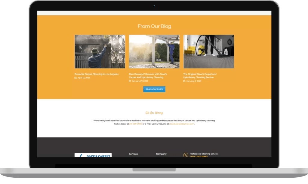 Carpet Cleaning site Design & Development By Theoddcoders Technologies