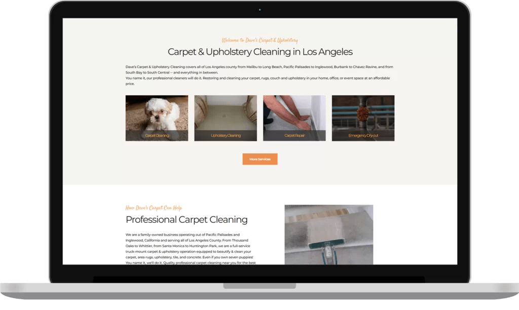 Carpet Cleaning site Design & Development By Theoddcoders Technologies