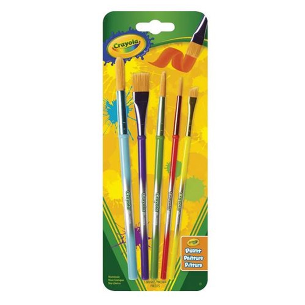 Crayola Art Craft Brushes 5 Pack MultiPurpose Brushes Theodist