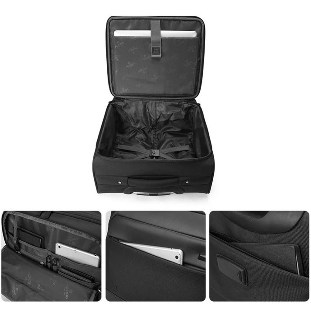 Pace P67511 Travel Bag with Wheels, Black Theodist
