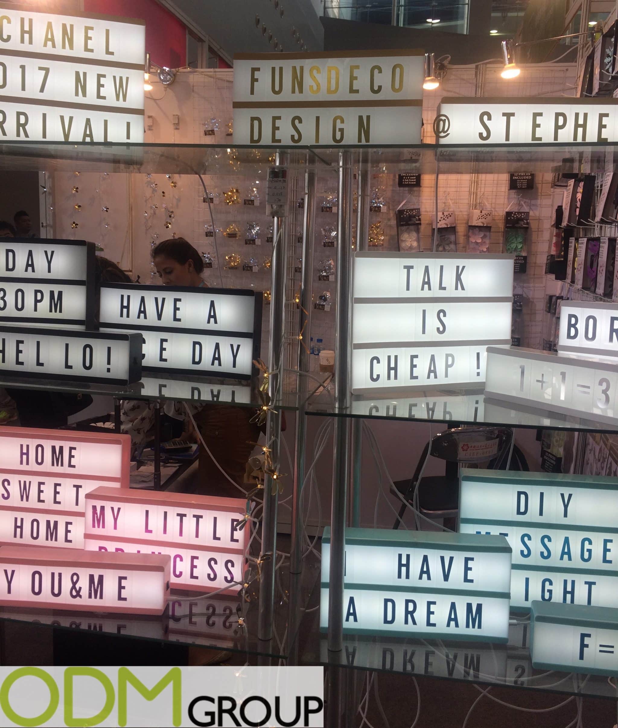 POS Creative Idea Light Up Display with Slogan