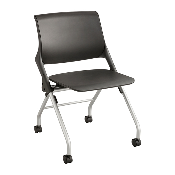 The Office Leader. Poly Shell Mobile Nesting Armless Chair