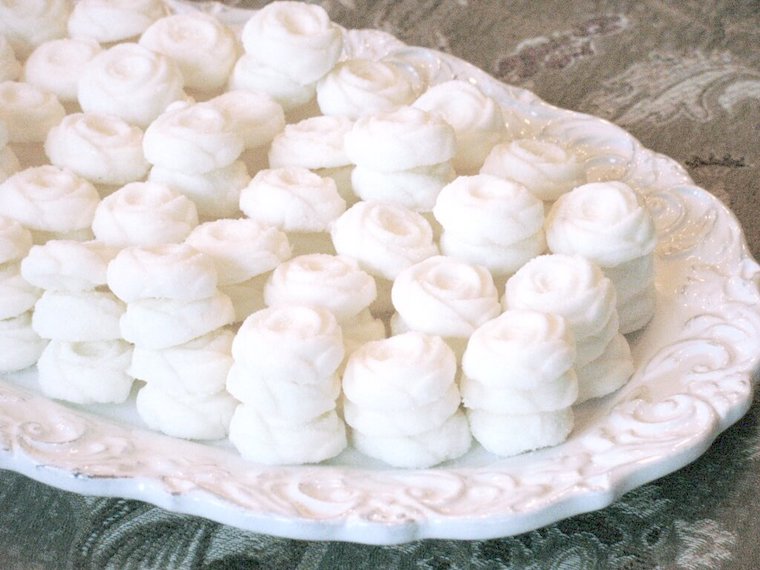 Buttery Cream Cheese Mints Easy to make, supper yummy, & pretty.