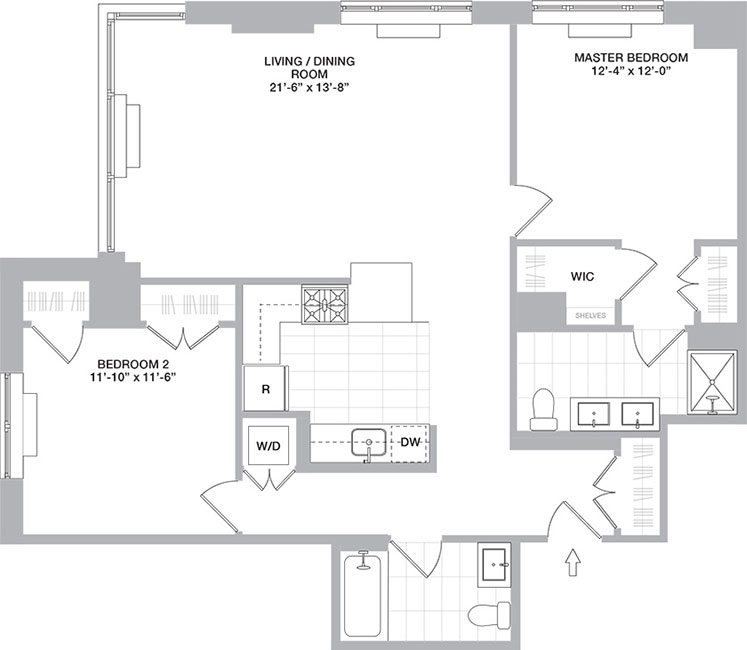 Floor Plans Sample Floor plans of The One Apartment Jersey City