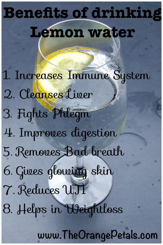 Benefits of drinking Lemon Water theorangepetals