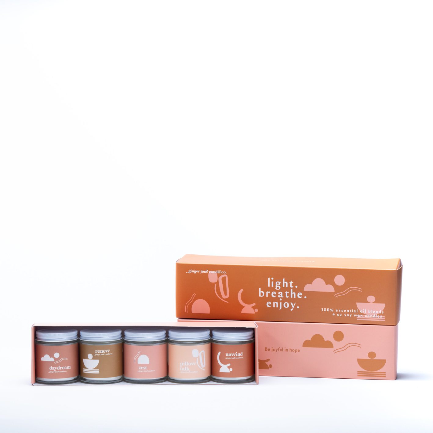 Ginger June Candle Co. 5 Candle Gift Set Organic Bunny