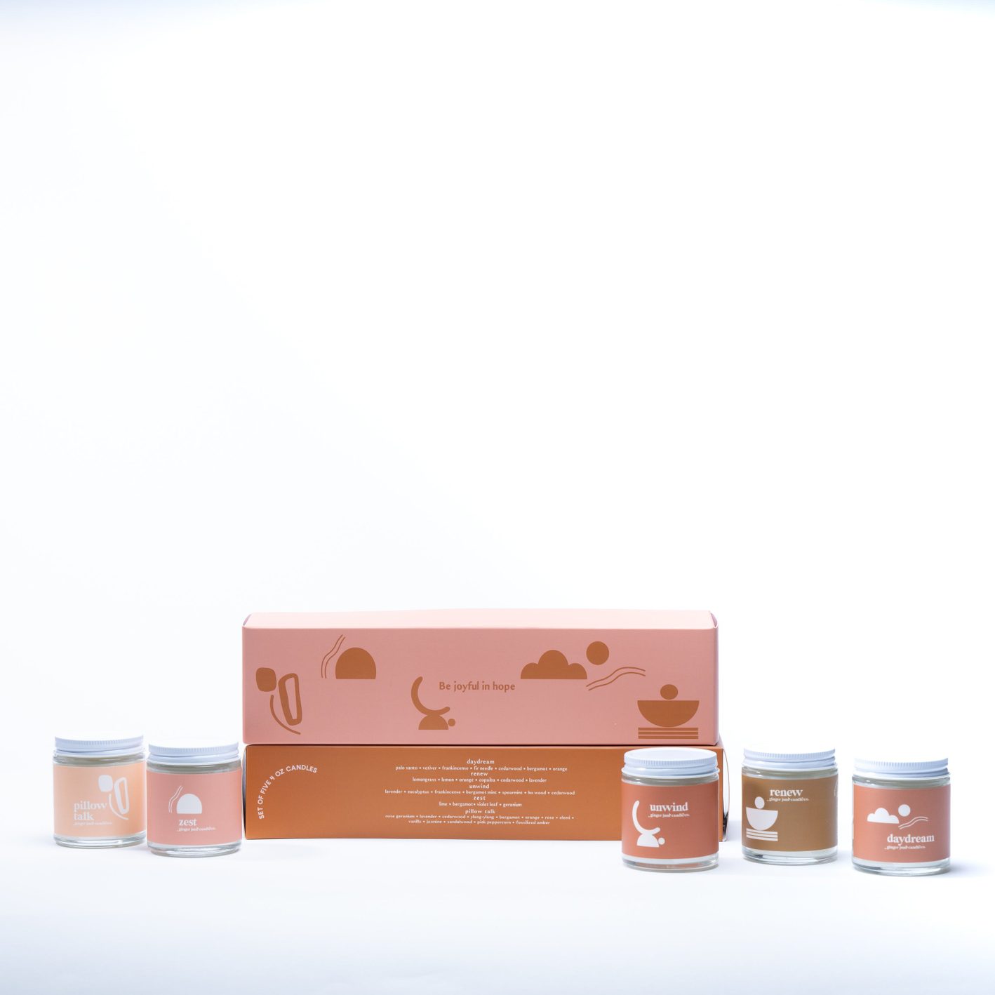 Ginger June Candle Co. 5 Candle Gift Set Organic Bunny