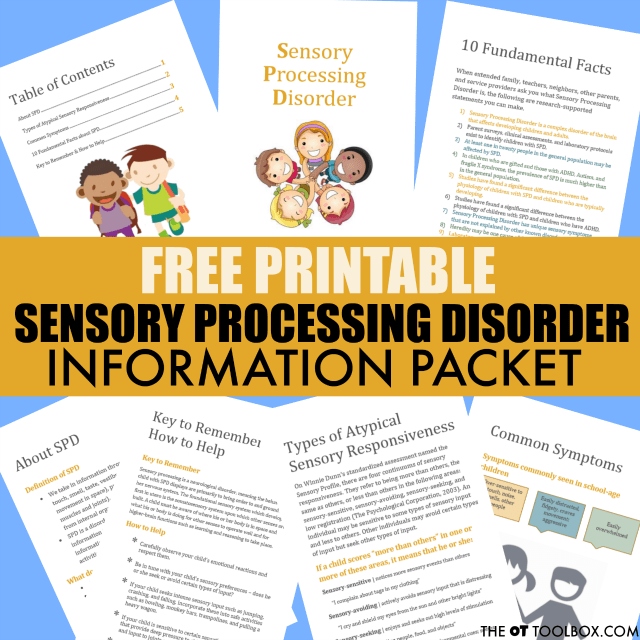 Free Sensory Processing Disorder Information Booklet The OT Toolbox